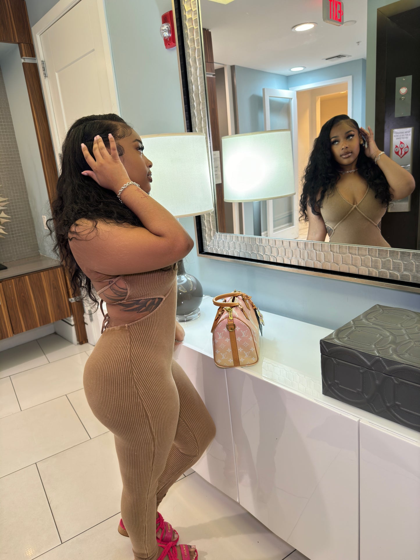 Caramel Ribbon Jumpsuit